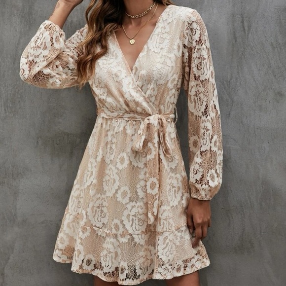 Simplee Elegant a-line bishop long sleeve lace up women dress main image 0